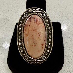 Cinnabrite Cabochon Ring
